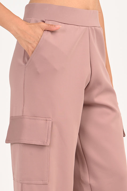 Stain Proof Dusky Rose Cargo Pants