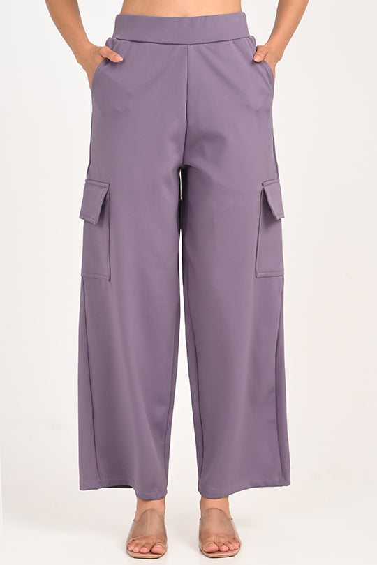Stain Proof Purple Cargo Pants