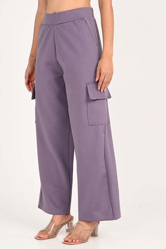 Stain Proof Purple Cargo Pants