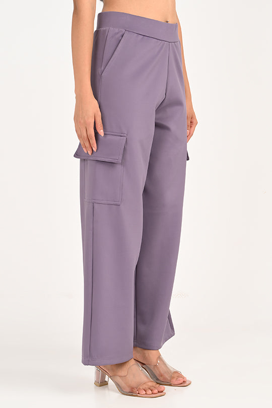 Stain Proof Purple Cargo Pants