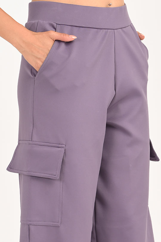 Stain Proof Purple Cargo Pants
