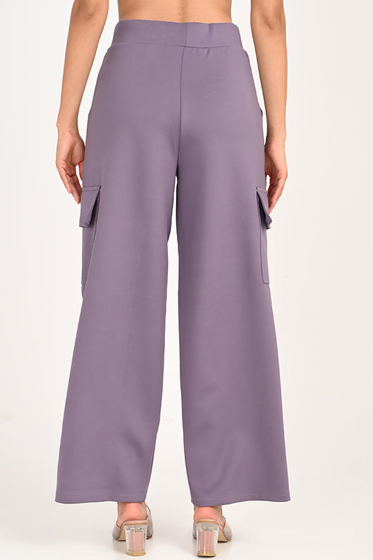Stain Proof Purple Cargo Pants