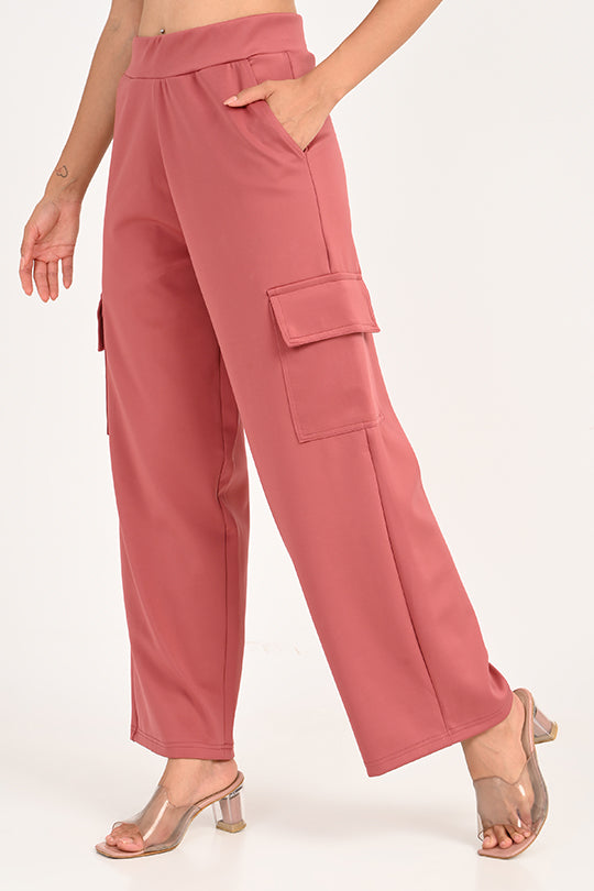 Stain Proof Peach Cargo Pants
