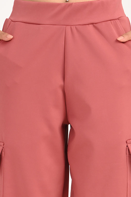 Stain Proof Peach Cargo Pants