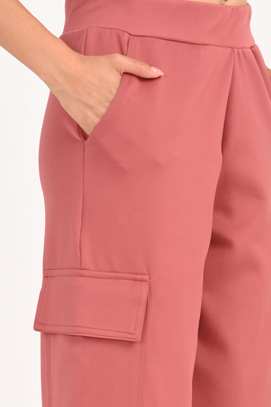 Stain Proof Peach Cargo Pants