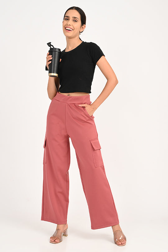 Stain Proof Peach Cargo Pants