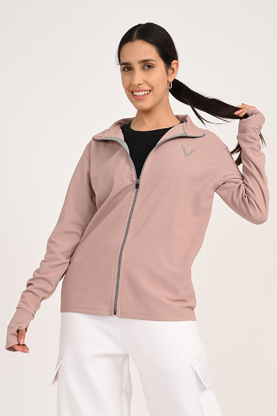 ADDAXPLAY Sunproof & Stain-Proof Performance Jacket in Dusky Rose