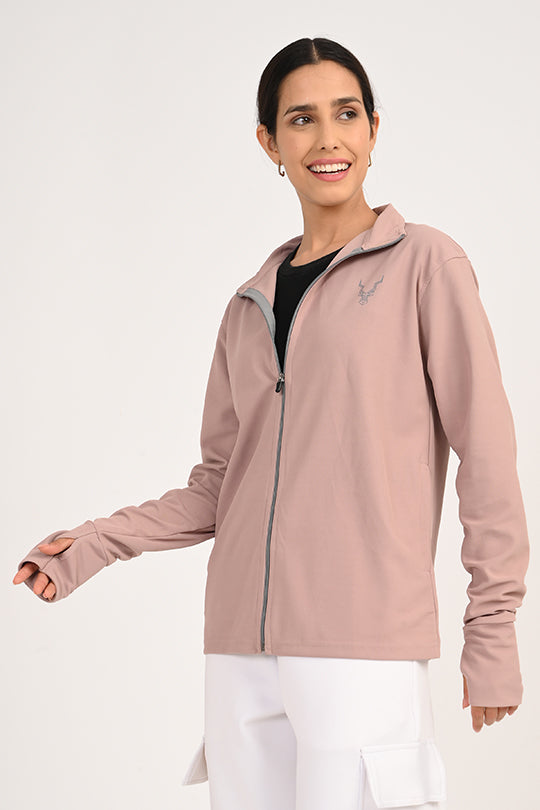 ADDAXPLAY Sunproof & Stain-Proof Performance Jacket in Dusky Rose