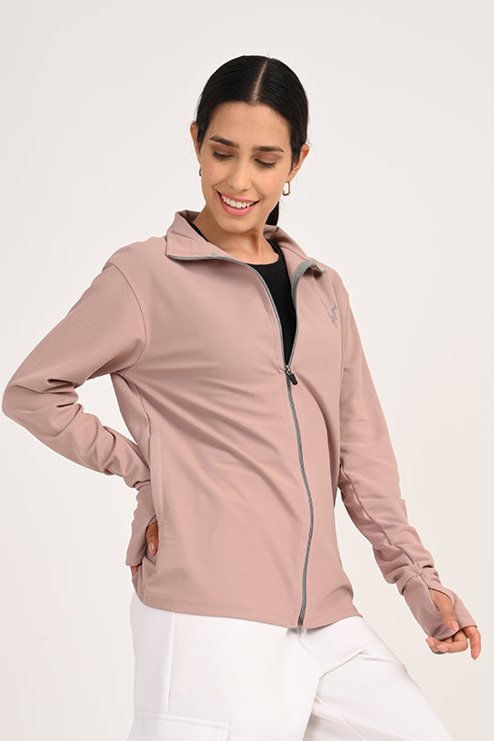ADDAXPLAY Sunproof & Stain-Proof Performance Jacket in Dusky Rose