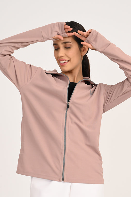 ADDAXPLAY Sunproof & Stain-Proof Performance Jacket in Dusky Rose
