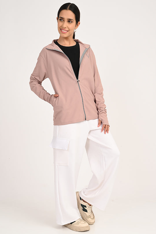 ADDAXPLAY Sunproof & Stain-Proof Performance Jacket in Dusky Rose
