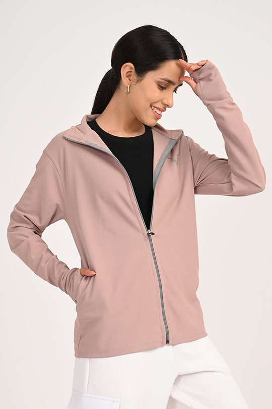 ADDAXPLAY Sunproof & Stain-Proof Performance Jacket in Dusky Rose