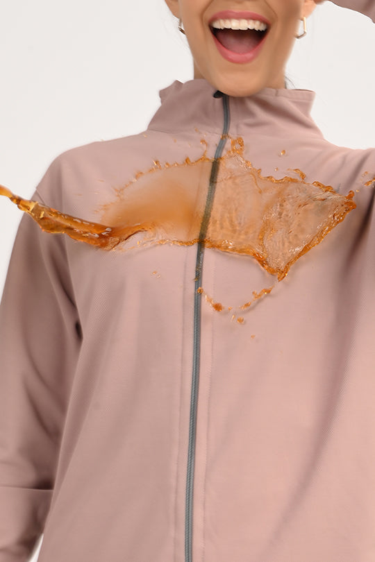 ADDAXPLAY Sunproof & Stain-Proof Performance Jacket in Dusky Rose