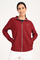 ADDAXPLAY Sunproof & Stain-Proof Performance Jacket in Maroon