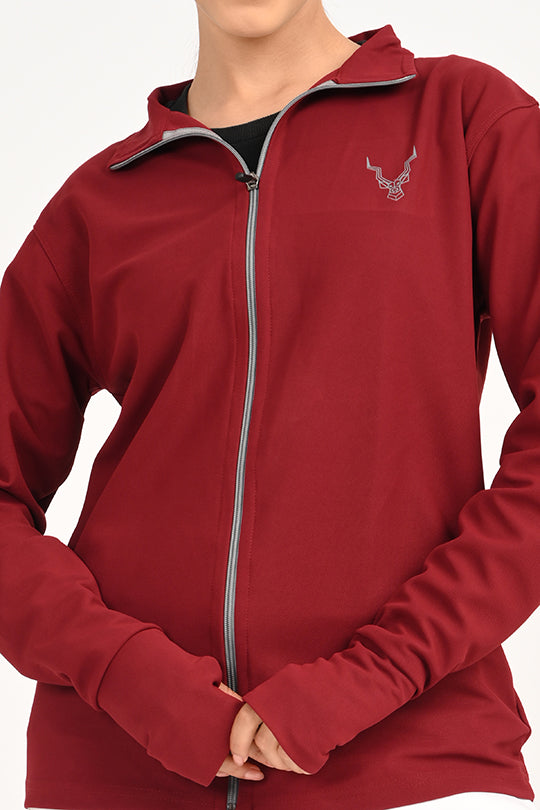 ADDAXPLAY Sunproof & Stain-Proof Performance Jacket in Maroon
