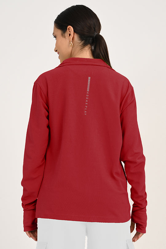 ADDAXPLAY Sunproof & Stain-Proof Performance Jacket in Maroon