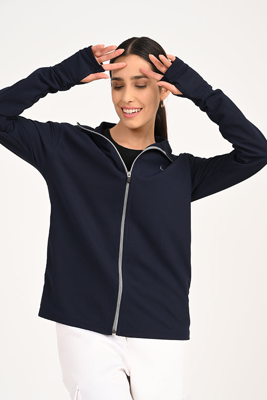 ADDAXPLAY Sunproof & Stain-Proof Performance Jacket in Navy