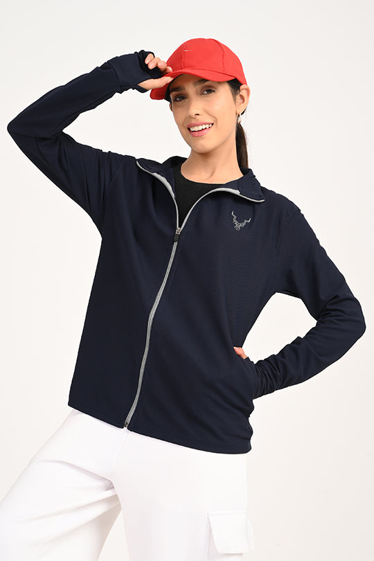 ADDAXPLAY Sunproof & Stain-Proof Performance Jacket in Navy