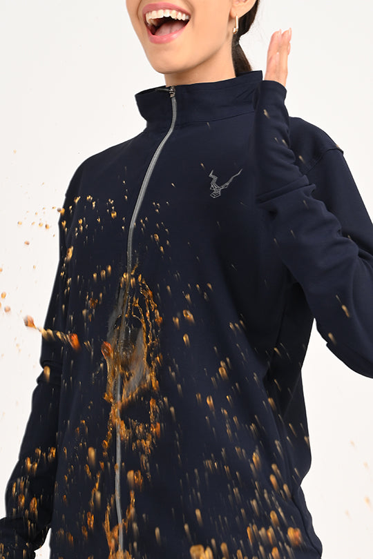 ADDAXPLAY Sunproof & Stain-Proof Performance Jacket in Navy