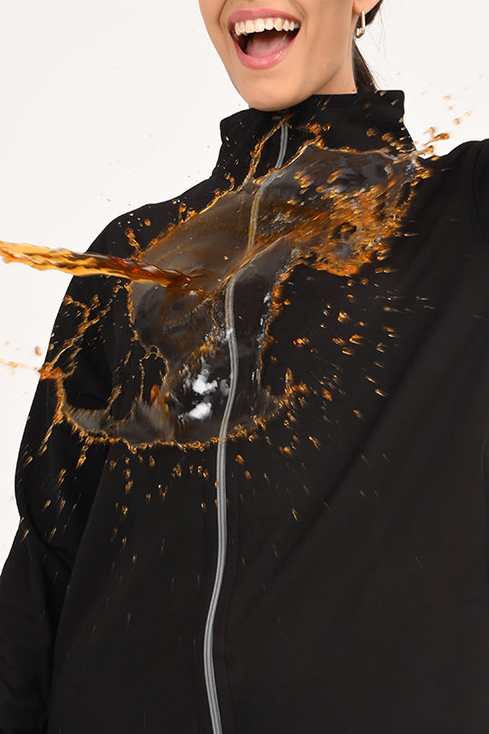 ADDAXPLAY Sunproof & Stain-Proof Performance Jacket in Classic Black
