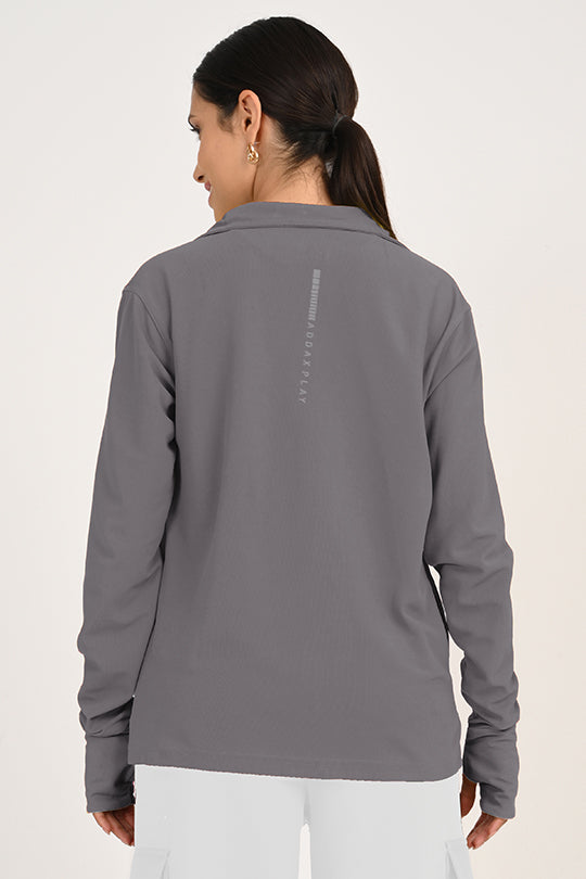 ADDAXPLAY Sunproof & Stain-Proof Performance Jacket in Heather Grey