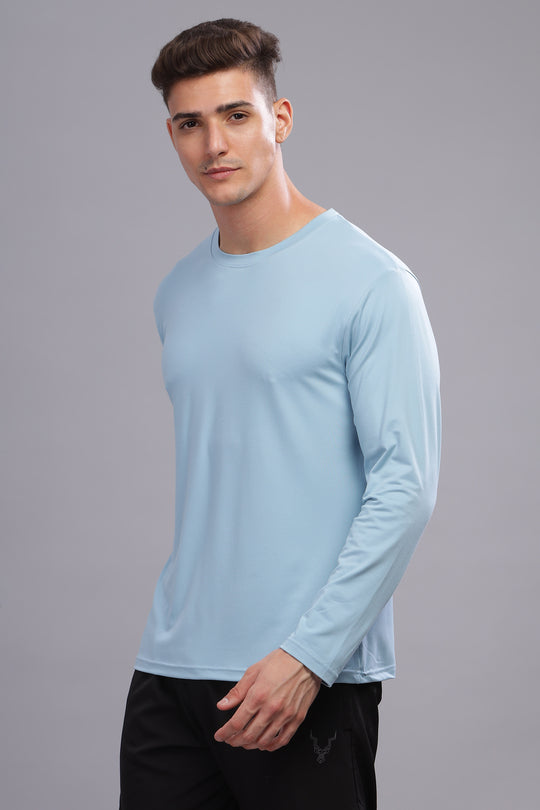 Air Cool Tee – Full Sleeve - Sky Blue Plain