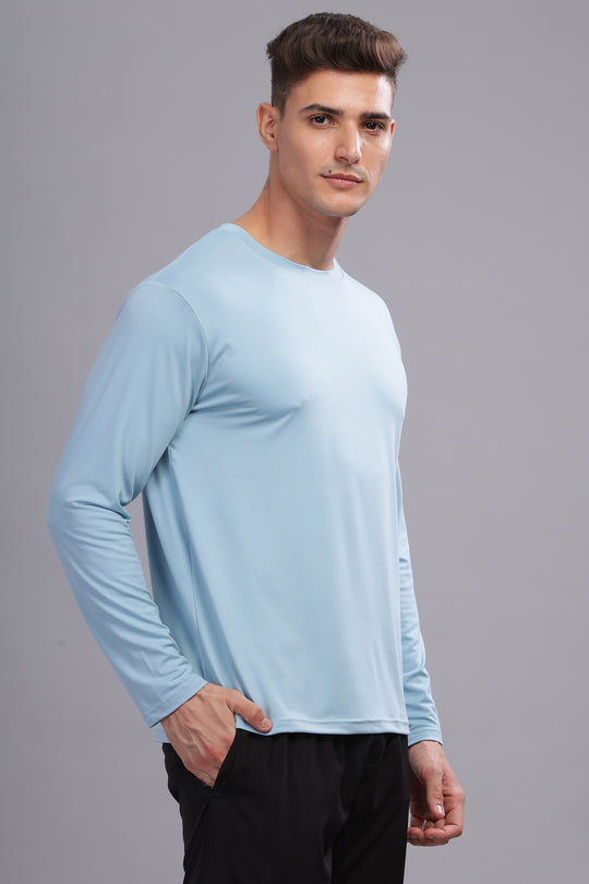 Air Cool Tee – Full Sleeve - Sky Blue Plain