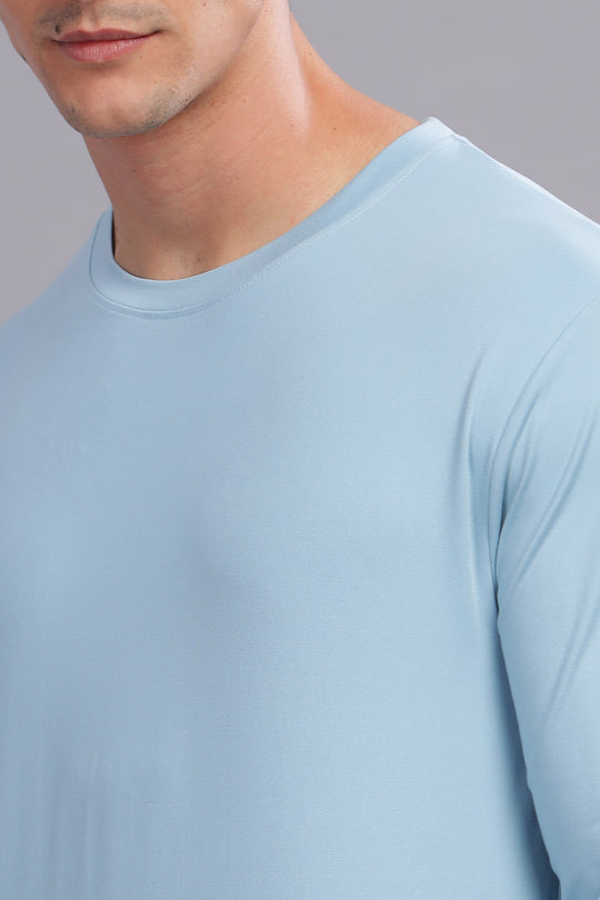 Air Cool Tee – Full Sleeve - Sky Blue Plain