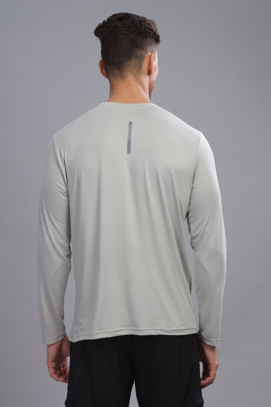 Air Cool Tee – Full Sleeve - Light Grey Plain