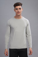 Air Cool Tee – Full Sleeve - Light Grey Plain