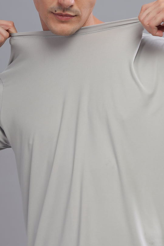 Air Cool Tee – Full Sleeve - Light Grey Plain