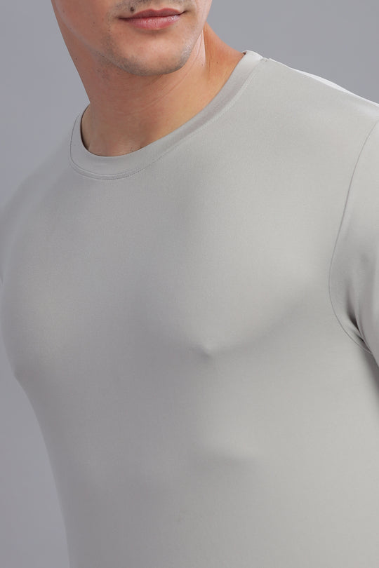 Air Cool Tee – Full Sleeve - Light Grey Plain