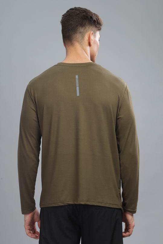 Air Cool Tee – Full Sleeve - Olive Plain
