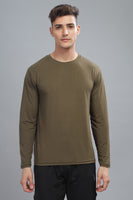 Air Cool Tee – Full Sleeve - Olive Plain