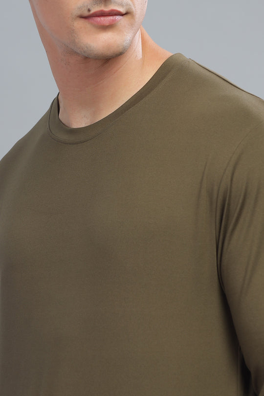 Air Cool Tee – Full Sleeve - Olive Plain