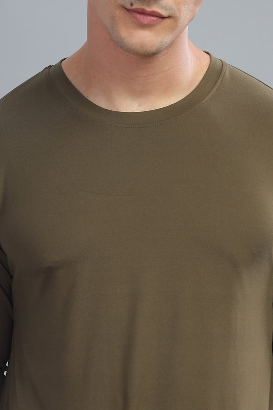 Air Cool Tee – Full Sleeve - Olive Plain