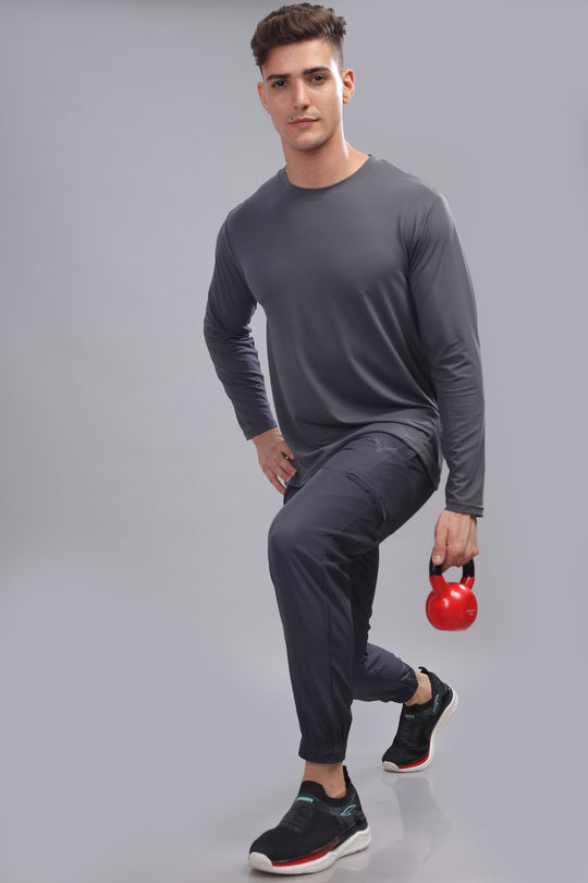 Air Cool Tee – Full Sleeve - Dark Grey Plain