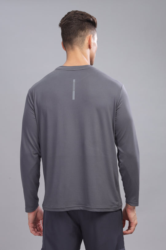 Air Cool Tee – Full Sleeve - Dark Grey Plain