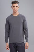 Air Cool Tee – Full Sleeve - Dark Grey Plain