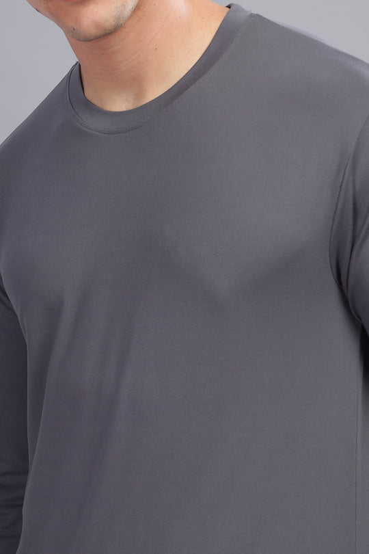 Air Cool Tee – Full Sleeve - Dark Grey Plain