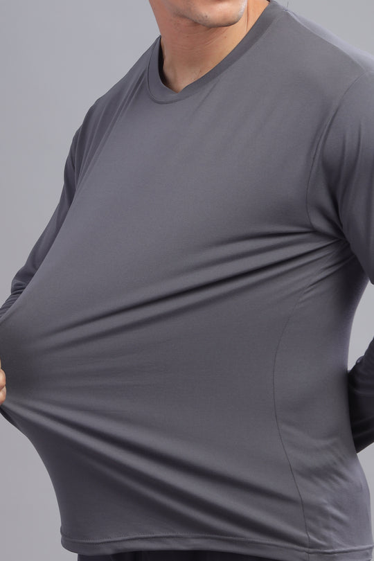 Air Cool Tee – Full Sleeve - Dark Grey Plain