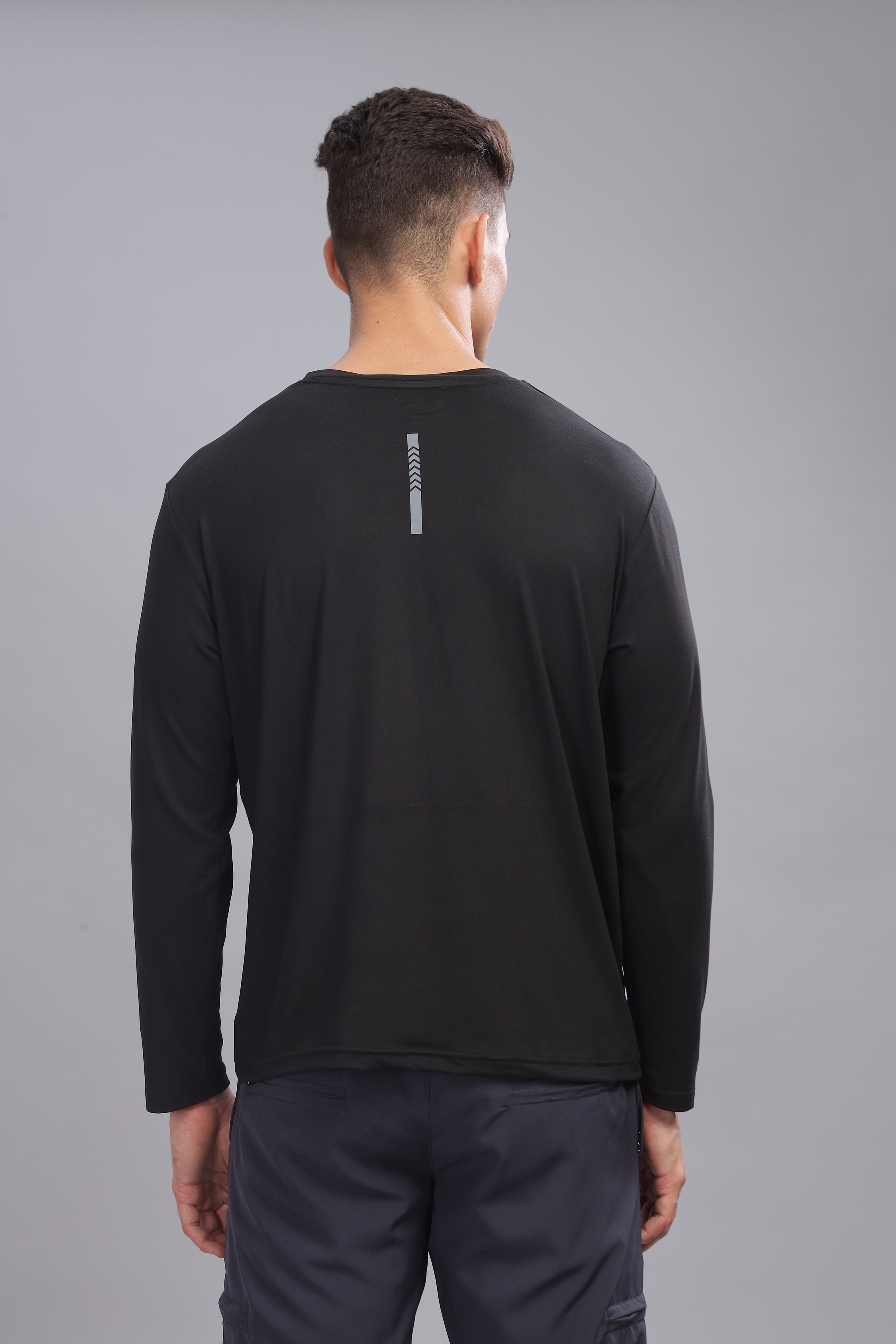 Air Cool Tee – Full Sleeve - Black Plain