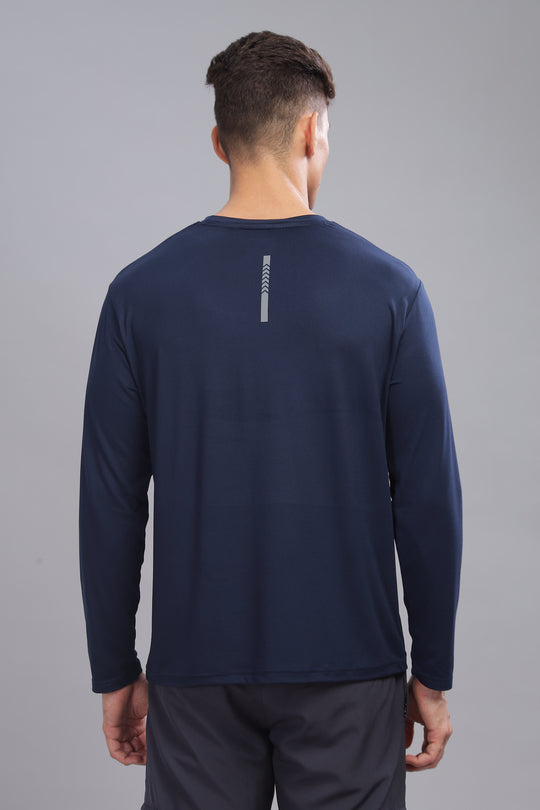 Air Cool Tee – Full Sleeve - Navy Plain