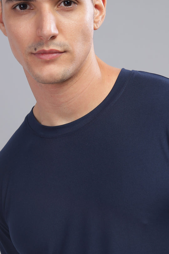 Air Cool Tee – Full Sleeve - Navy Plain
