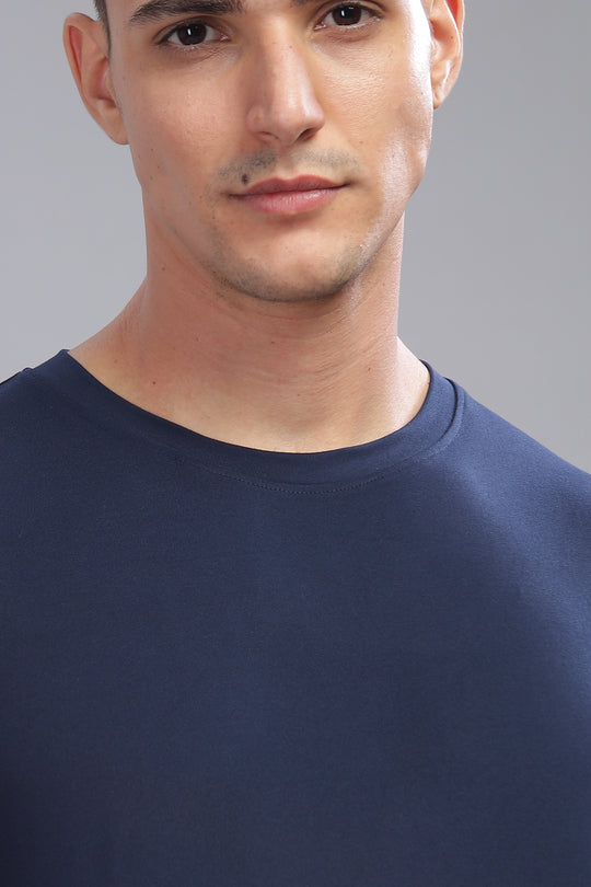 Air Cool Tee – Full Sleeve - Navy Plain