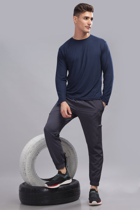 Air Cool Tee – Full Sleeve - Navy Plain