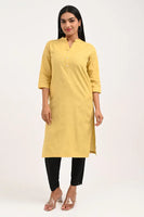 Stain proof Yellow Cotton Kurti