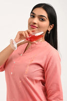 Stain proof Peach Cotton Kurti