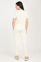 Anti Stain Cotton White Pyjama Set
