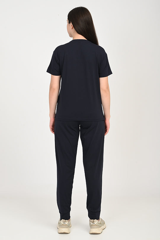 Anti Stain Cotton Navy Blue Pyjama Set